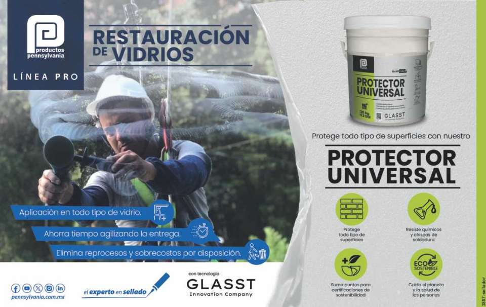 Protege todo tipo de superficies con nuestro Protector Universal: protege todo tipo de superficies, resiste quimicos y chispas de soldadura, ecosustentable. Restauracion de Vidrios. Linea PRO