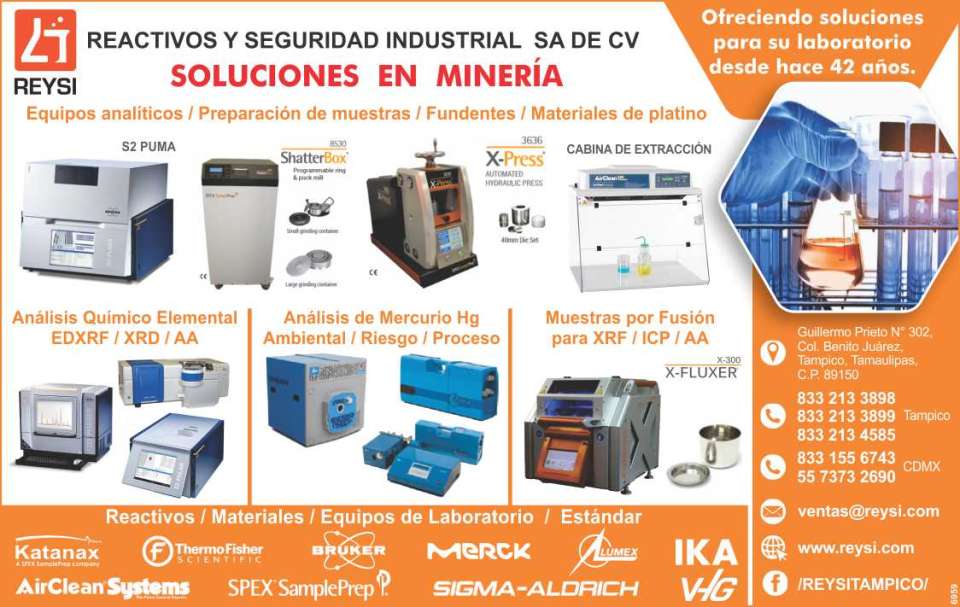 Equipos para laboratorio, soluciones en mineria. Preparacion de muestras, molienra, prensado, perlas y fundente.