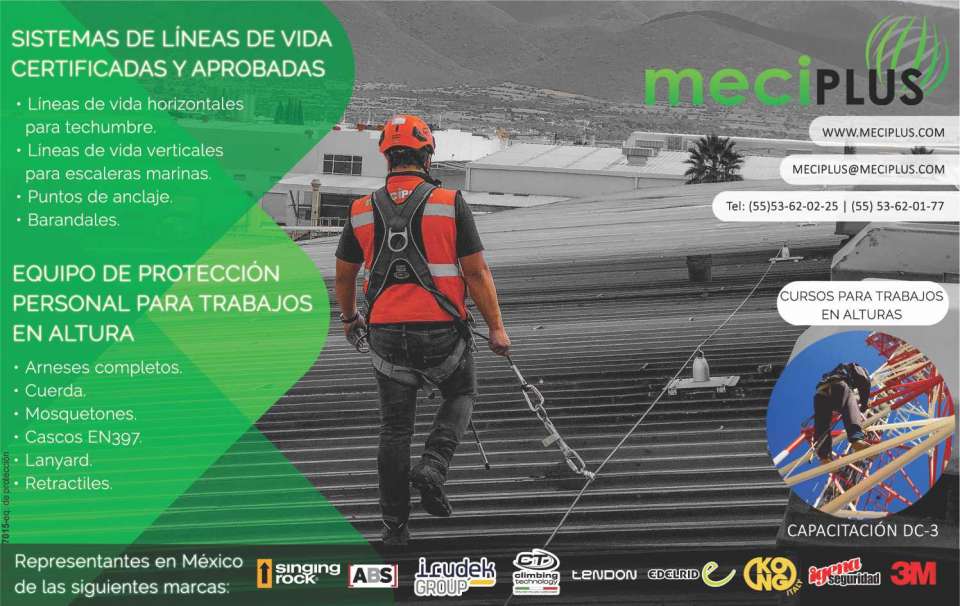 Equipo de Proteccion Personal para Trabajos en Altura, Arneses completos, Cuerda, Mosquetones, Cascos EN397, Lanyard, Retractiles