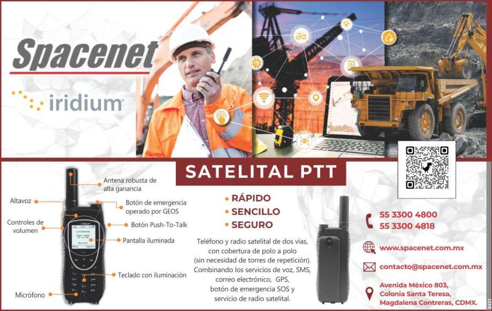 Telefono y radio satelital de dos vias, con cobertura de polo a polo, sin necesidad de torres de repeticion. Combinando los servicios de voz, SMS, correo electronico, GPS, boton SOS y radio satelital