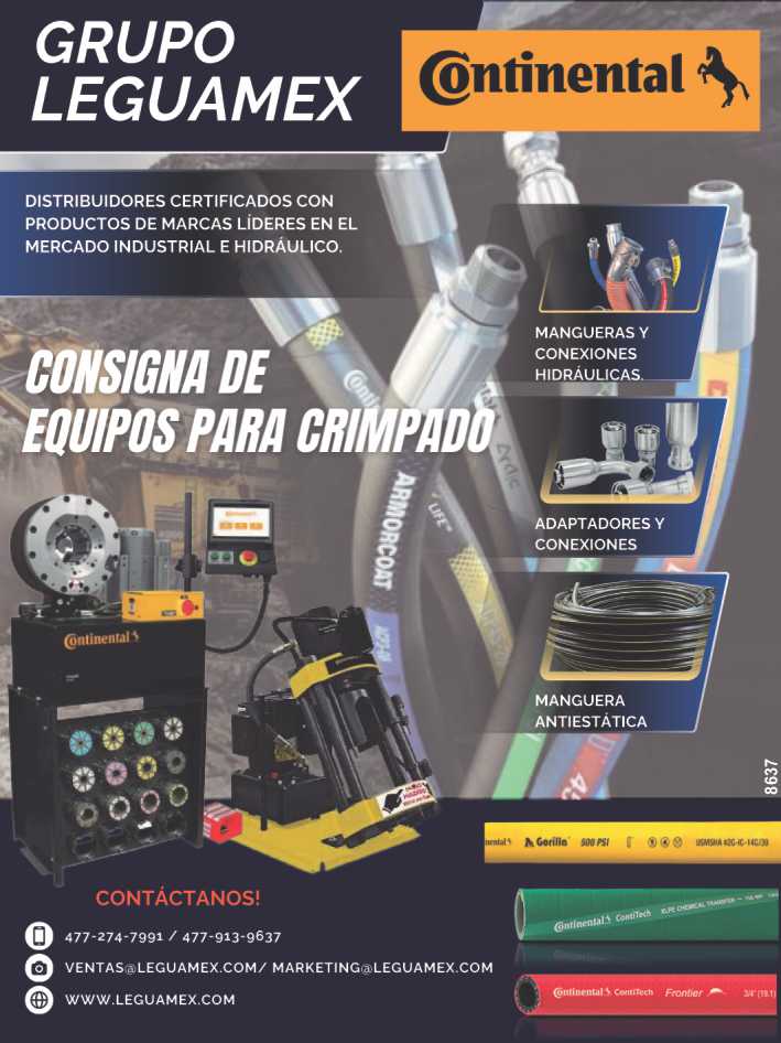 Mangueras y Conexiones Hidraulicas, Equipos para Crimpado, Adaptadores y Conexiones. Distribuidores certificados con productos de marcas lideres en el mercado industrial e hidraulico.